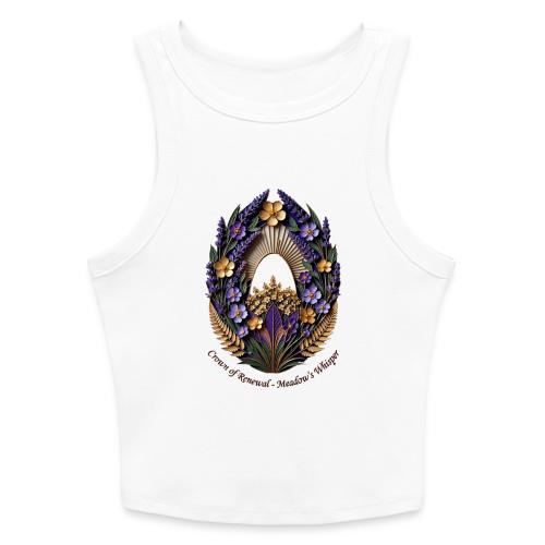 Easter Meadow Crown Renewal T Shirt, Spring Gift - Slim Fit Rib Women's Tank Top