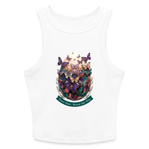 Easter Dawn's Flutter Butterfly T Shirt, Gift - Slim Fit Rib Women's Tank Top