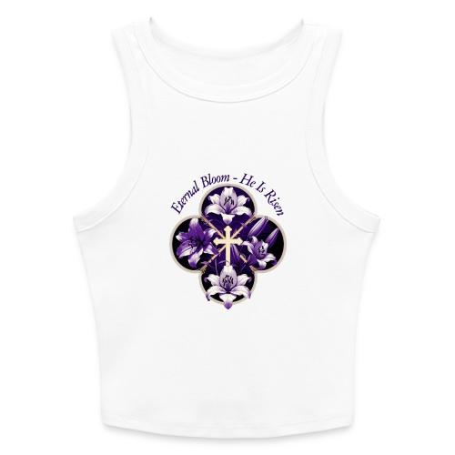 Easter Eternal Bloom Lily Crown T Shirt, Gift - Slim Fit Rib Women's Tank Top