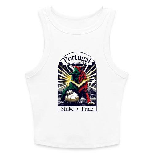 Portugal Iberian Wolf Soccer T Shirt, Pride Gift - Slim Fit Rib Women's Tank Top