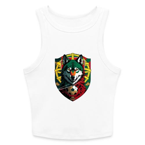 Portugal Iberian Wolf Soccer T Shirt,Football Gift - Slim Fit Rib Women's Tank Top