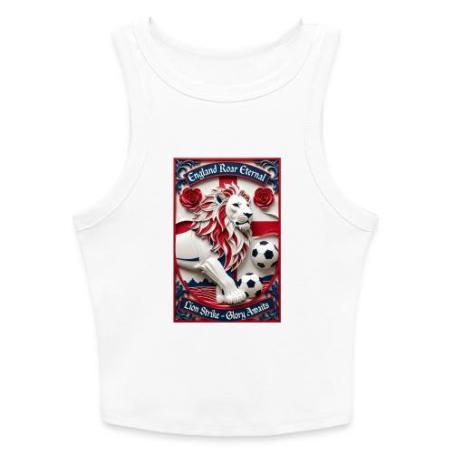 England Lion Soccer T Shirt, Football Pride Gift - Slim Fit Rib Women's Tank Top