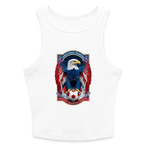 USA Eagle Emblem T Shirt, USA Soccer Pride Gift - Slim Fit Rib Women's Tank Top
