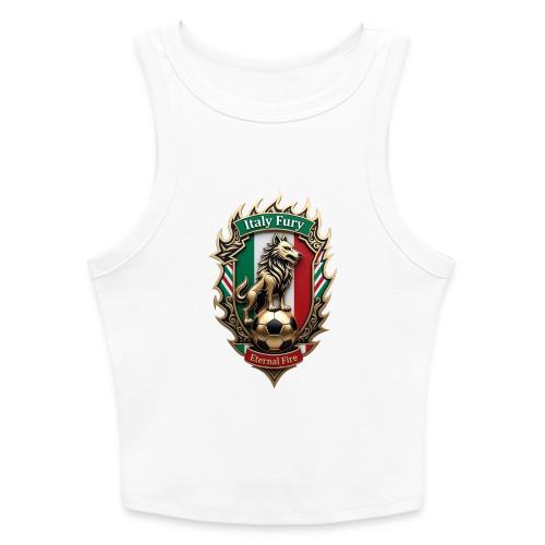 Italy Wolf Fury T-Shirt, Italian Flag Pride Gift - Slim Fit Rib Women's Tank Top