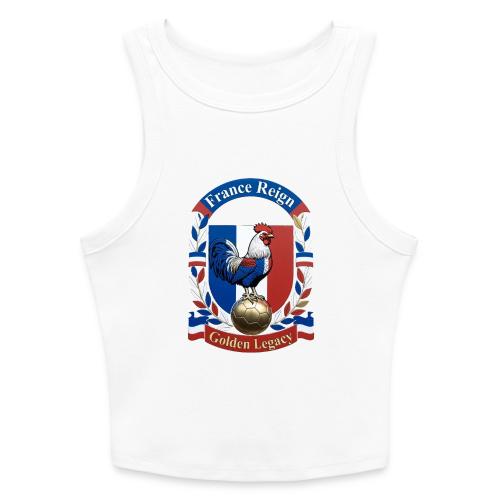 France Rooster Reign T-Shirt, Tricolore Pride Gift - Slim Fit Rib Women's Tank Top