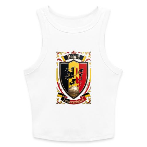 Belgium Lion Crest T-Shirt, Belgian Flag Gift - Slim Fit Rib Women's Tank Top