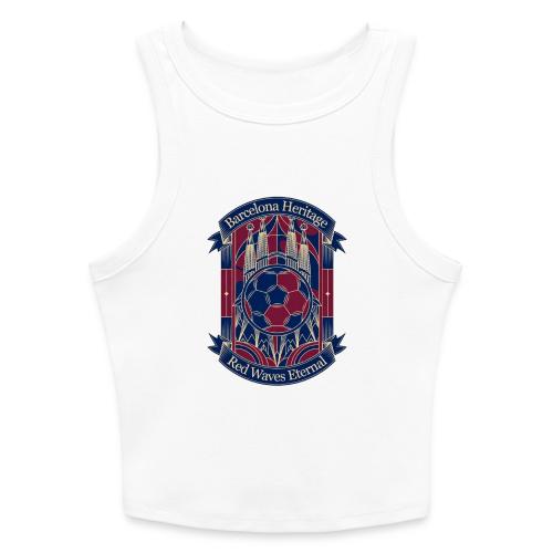 Barcelona Red Heritage T Shirt, Barsa fan Gift - Slim Fit Rib Women's Tank Top