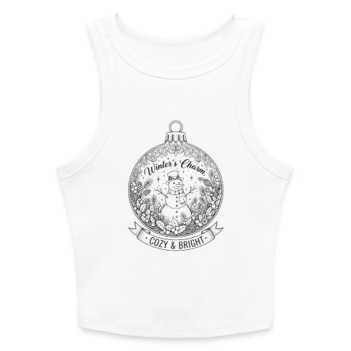 Festive Snowman T-Shirt - Slim Fit Rib Women's Tank Top