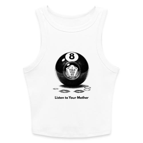 Sarcastic Mom T-Shirt Magic 8-Ball Oracle - Slim Fit Rib Women's Tank Top