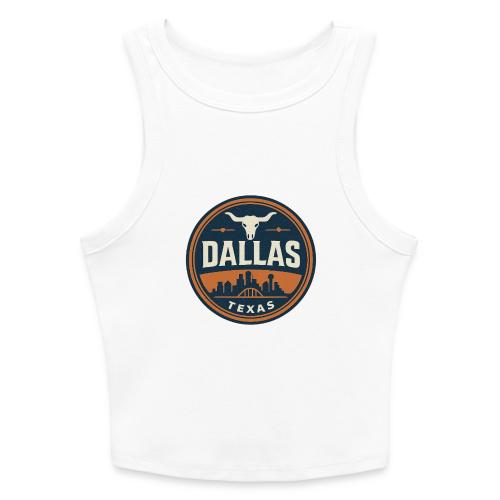 Vintage Dallas Texas Western Skyline Retro Cowboy - Slim Fit Rib Women's Tank Top
