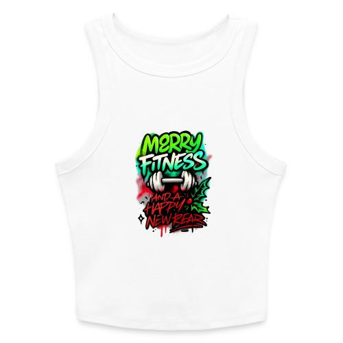 Merry Fitness Christmas Gym Humor - Slim Fit Rib Women's Tank Top