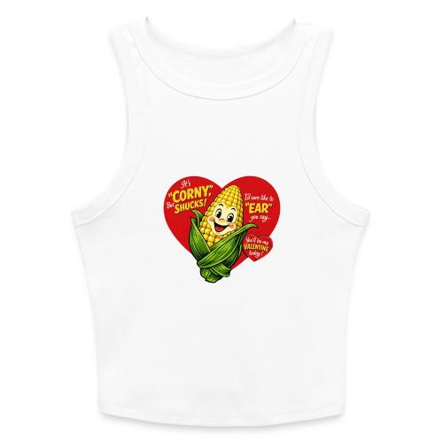 Corny Valentine T-Shirt - Slim Fit Rib Women's Tank Top