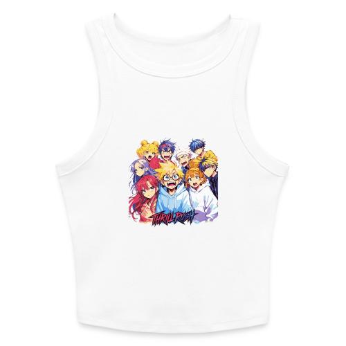 Thrill Rush Anime Squad Streetwear - Slim Fit Rib Women's Tank Top