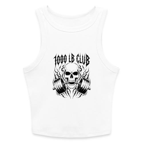 1000 LB Club Skull Barbell Powerlif - Slim Fit Rib Women's Tank Top