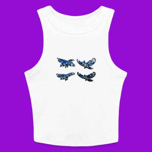 Silver Blue Jay Flight Stages - Slim Fit Rib Women's Tank Top