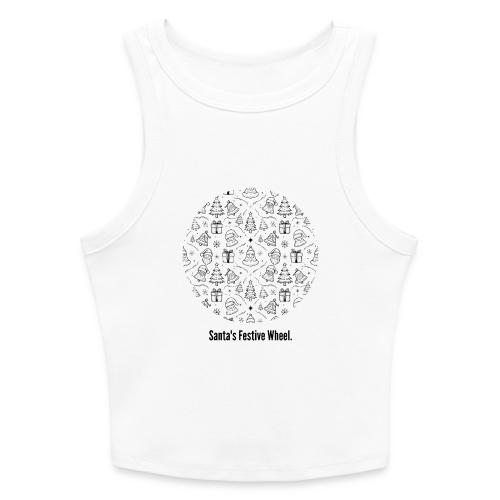 Santa's Festive Wheel T-Shirt - Slim Fit Rib Women's Tank Top