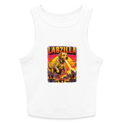 Labzilla Giant Yellow Labrador Monster Tee - Slim Fit Rib Women's Tank Top