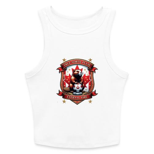 Canada Beaver Crest T-Shirt, Pride Badge Gift - Slim Fit Rib Women's Tank Top