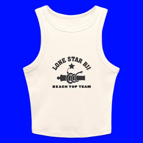 Beach Top Team - Lone Star BJJ - Black - Slim Fit Rib Women's Tank Top