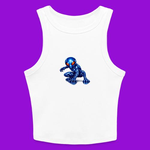 Blue Alien Crouch - Slim Fit Rib Women's Tank Top