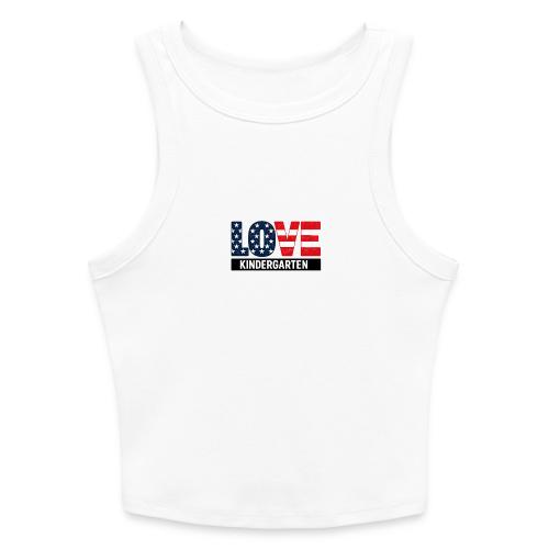 Love Kindergarten Patriotic Graduation - Slim Fit Rib Women's Tank Top