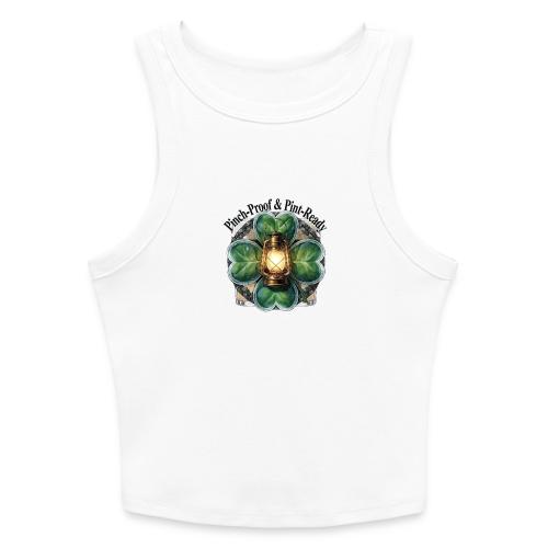 Pinch-Proof Lantern Clover T-Shirt - Slim Fit Rib Women's Tank Top