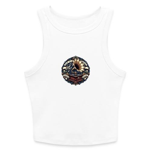 Ornate Phonograph T-Shirt - Slim Fit Rib Women's Tank Top