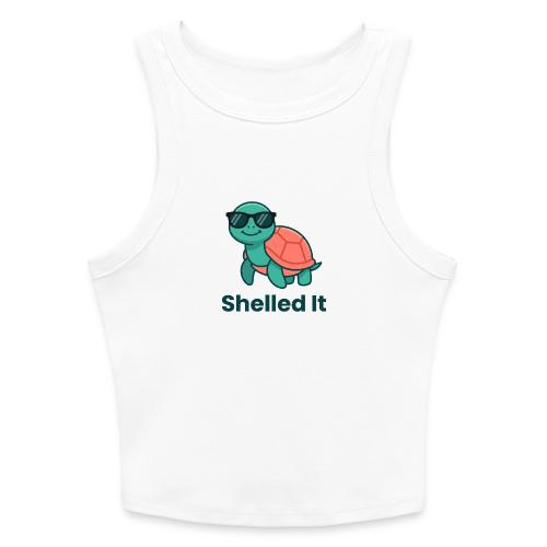 Funny Turtle Sunglasses Shelled It Cute Gift - Slim Fit Rib Women's Tank Top