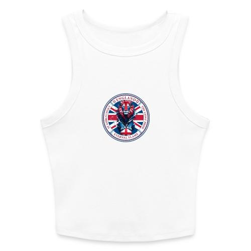 England Lion Emblem T Shirt, Flag Pride Gift - Slim Fit Rib Women's Tank Top