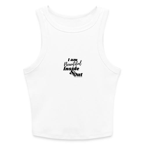 I am Beautiful - Inside and Out | Black Type - Slim Fit Rib Women's Tank Top