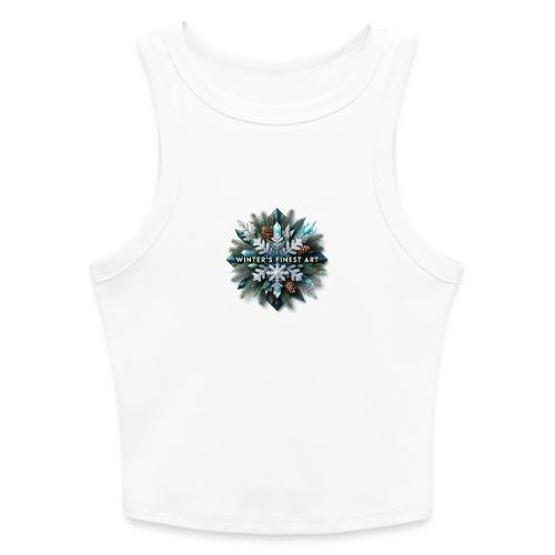 Intricate Frozen Evergreen T-Shirt - Slim Fit Rib Women's Tank Top