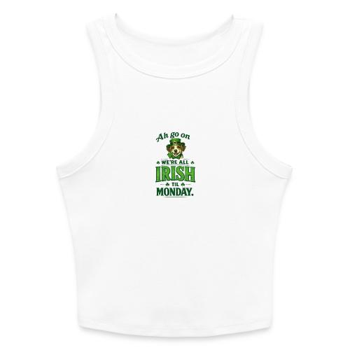 St. Patrick’s Day Dog T-Shirt – We’re All Irish - Slim Fit Rib Women's Tank Top