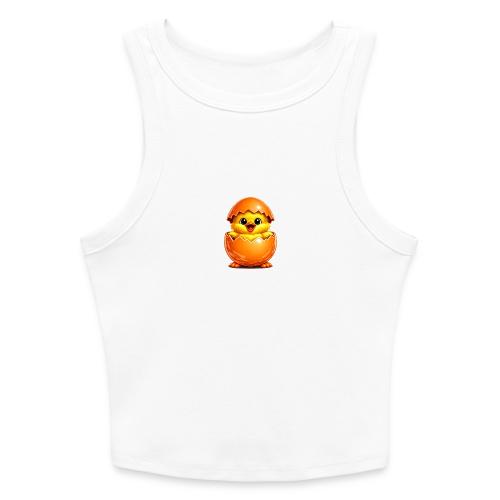 Easter Chick Orange - Slim Fit Rib Women's Tank Top