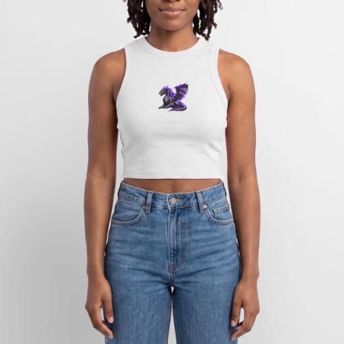 Neon Dragon at Rest - Slim Fit Rib Women's Tank Top