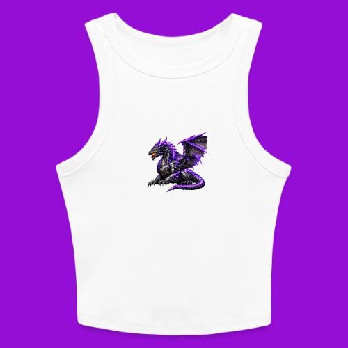 Neon Dragon at Rest - Slim Fit Rib Women's Tank Top