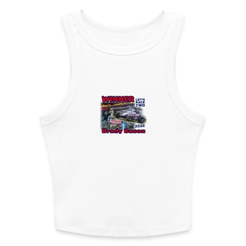 Brady Bacon #LetsRaceTwo Winner - Slim Fit Rib Women's Tank Top