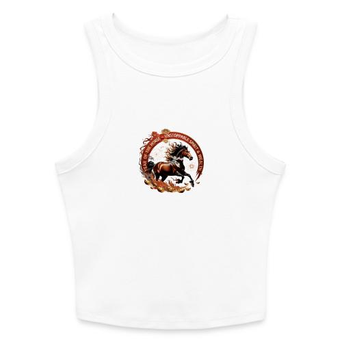 Year of the Horse Fiery Spirit T Shirt, Lunar New - Slim Fit Rib Women's Tank Top