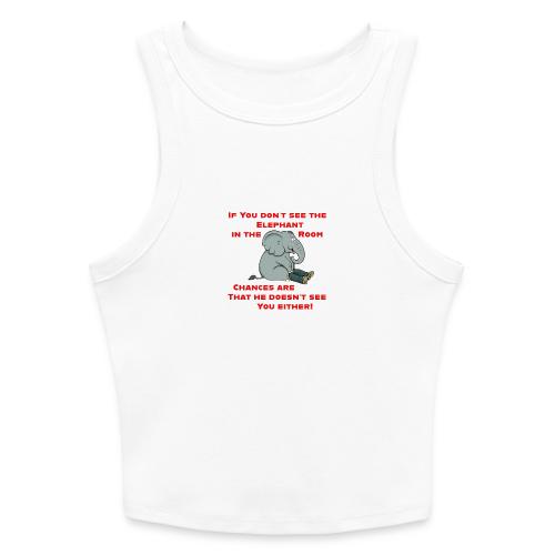 Elephant in the Room Meme - Slim Fit Rib Women's Tank Top
