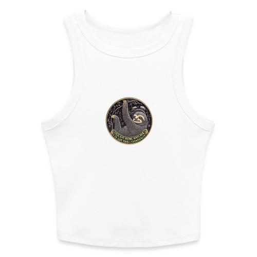 Sloth Home Watcher T Shirt - Slim Fit Rib Women's Tank Top