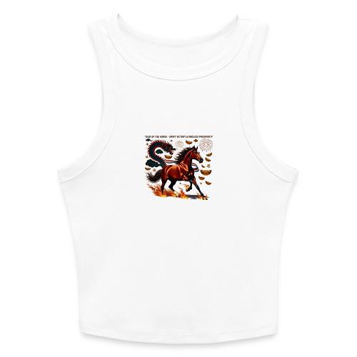 Year of the Horse Victory T Shirt, Lunar New Year - Slim Fit Rib Women's Tank Top