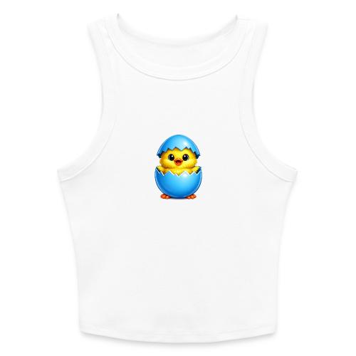 Easter Chick Blue - Slim Fit Rib Women's Tank Top