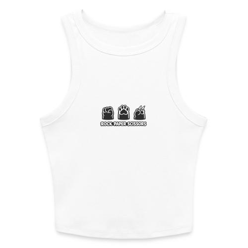 Playful Dog Paw Rock Paper Scissors - Slim Fit Rib Women's Tank Top