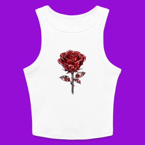 Silver Rose - Slim Fit Rib Women's Tank Top