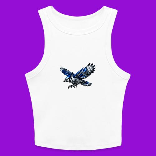 Silver Blue Jay Dive - Slim Fit Rib Women's Tank Top