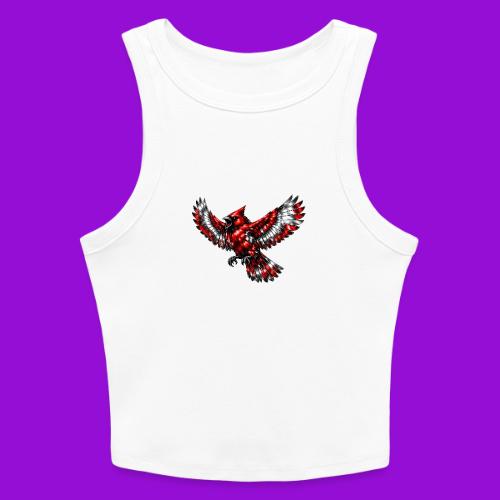 Silver Cardinal in Flight - Slim Fit Rib Women's Tank Top