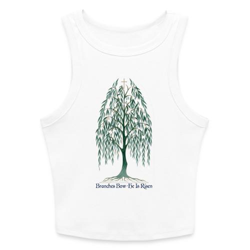 Easter Branches Bow Willow T Shirt, Easter Gift - Slim Fit Rib Women's Tank Top