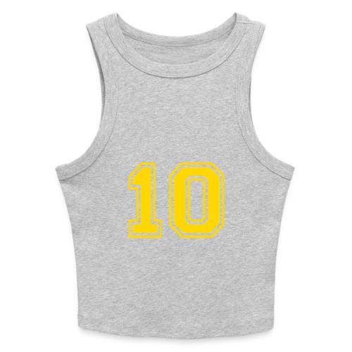 Number 10 in a classic athletic collegiate font - Slim Fit Rib Women's Tank Top