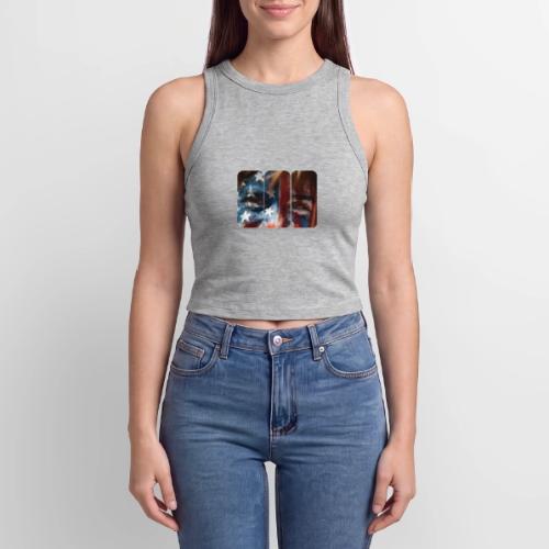USA: Stars in Their Eyes - Slim Fit Rib Women's Tank Top