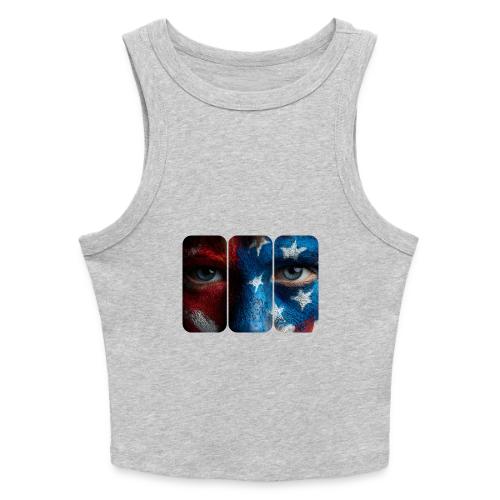 USA: Painted for the Flag - Slim Fit Rib Women's Tank Top