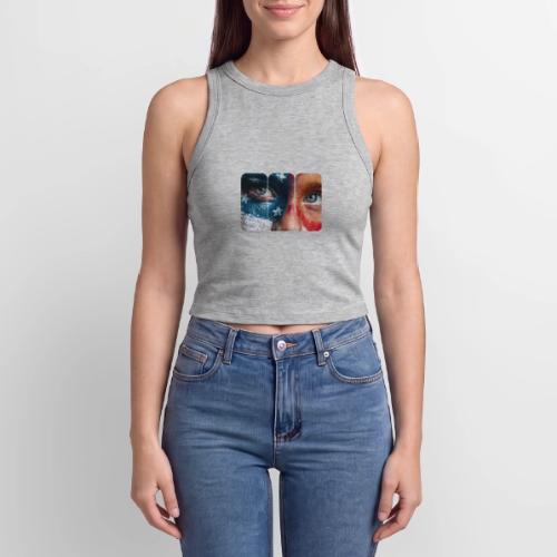 USA: Star-Spangled Glance - Slim Fit Rib Women's Tank Top